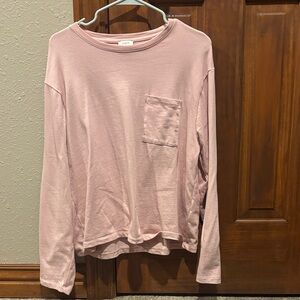 J. Crew Soft Pink Long Sleeve Tee
